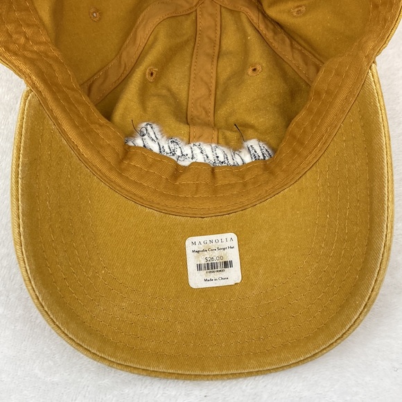 Magnolia Cora Script Mustard Yellow Cap OS - Picture 6 of 9